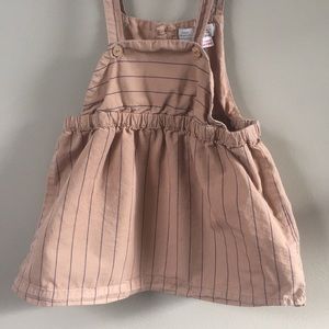 Zara girls striped pinafore dress